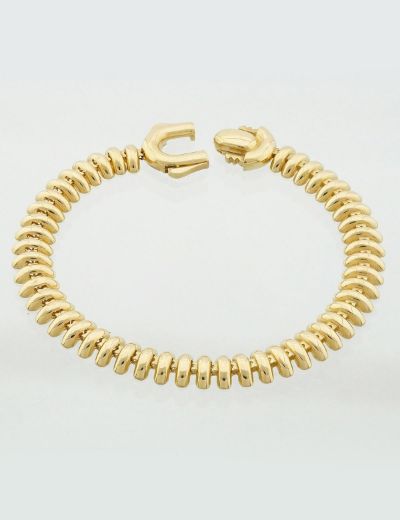 U-Kilit Tasarım Altın Bileklik-14 ayar resmi