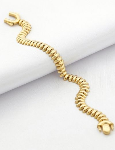 U-Kilit Tasarım Altın Bileklik-14 ayar resmi