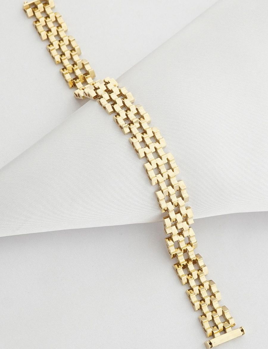 Mozaik Prizma Altın Bileklik-14 Ayar resmi