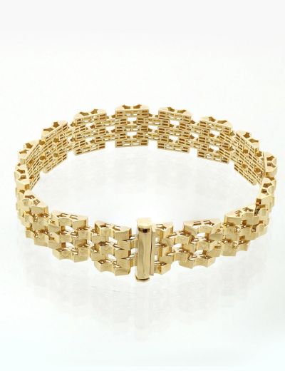 Mozaik Prizma Altın Bileklik-14 Ayar resmi