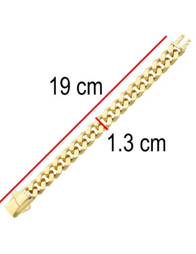 Sharp Cut Gurmet Altın Bileklik-14 Ayar resmi