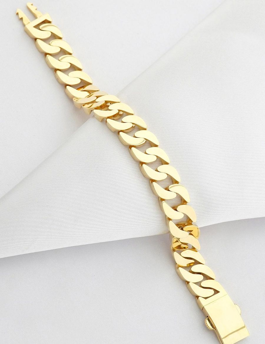 Monaco Chine Altın Gurmet Bileklik-14 Ayar resmi