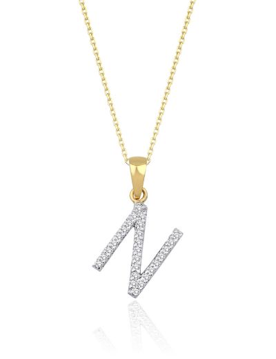 Pırlanta Harf  Kolye / Büyük Boy resmi