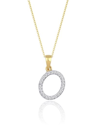 Pırlanta Harf  Kolye / Büyük Boy resmi