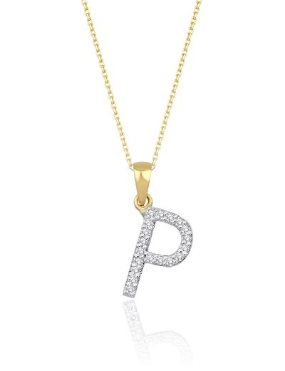 Pırlanta Harf  Kolye / Büyük Boy resmi