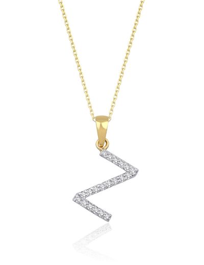 Pırlanta Harf  Kolye / Büyük Boy resmi