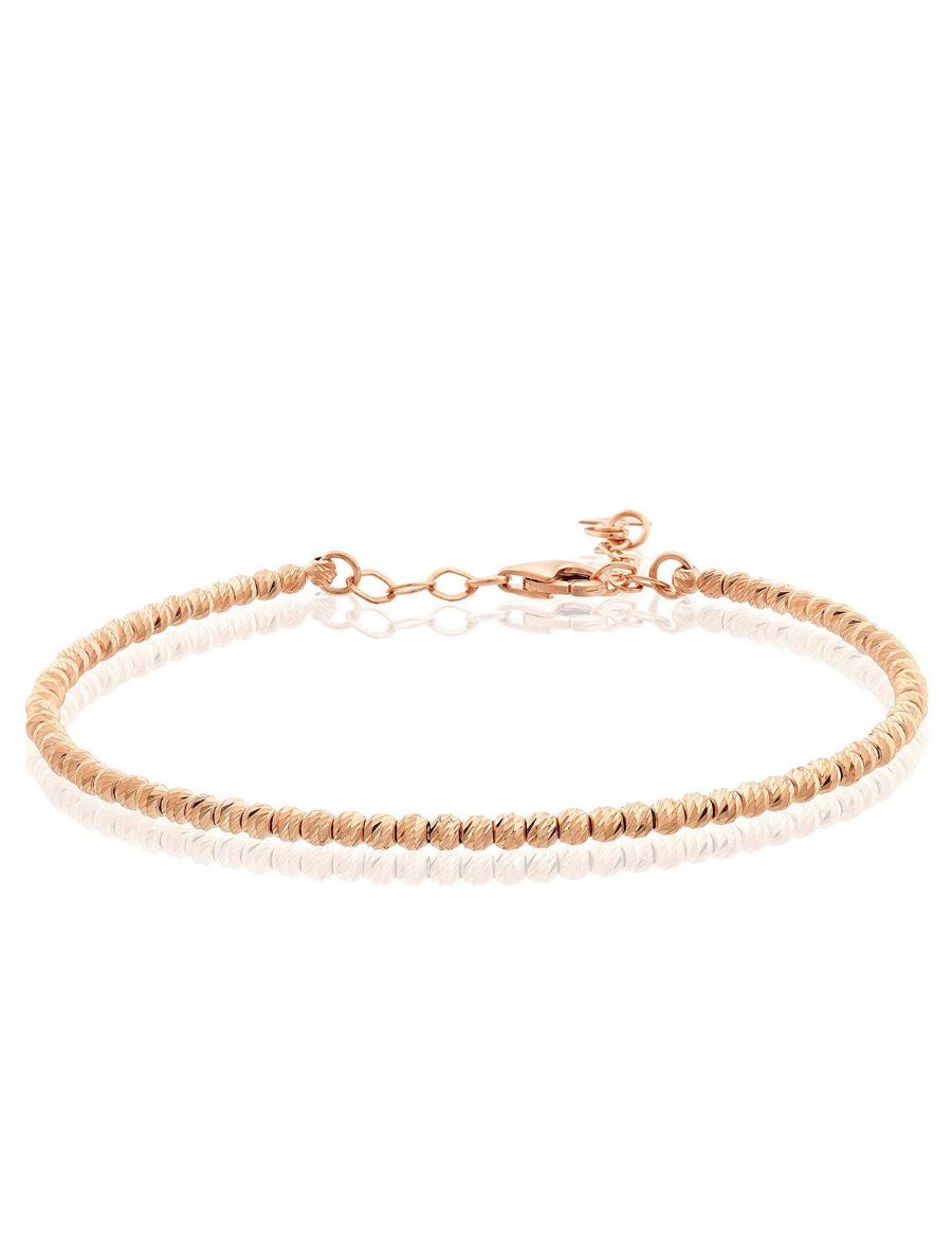 Rose Tek Sıra Dorika Kelepçe 14 Ayar Altın Bileklik resmi