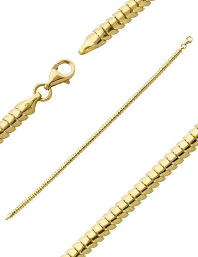 Balık Sırtı Desen 14 Ayar Altın Bileklik resmi