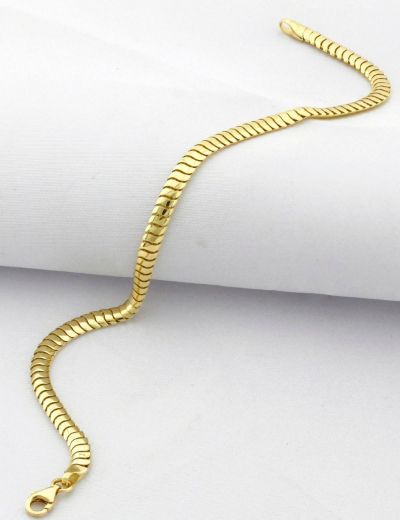 Balık Sırtı Desen 14 Ayar Altın Bileklik resmi