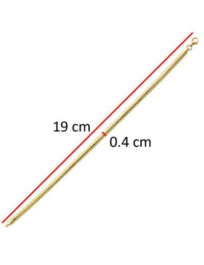 Balık Sırtı Desen 14 Ayar Altın Bileklik