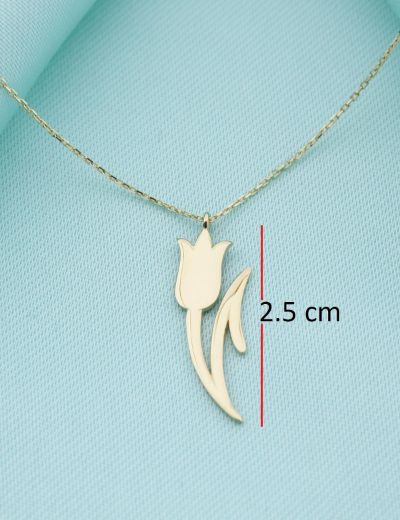 Lale Altın Kolye-14 Ayar resmi