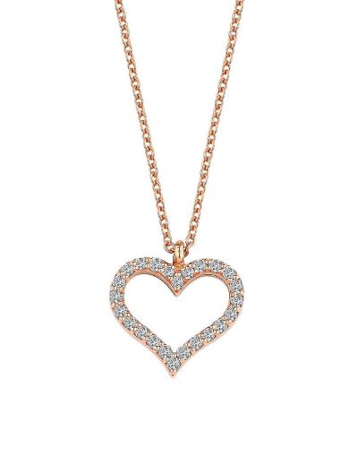 Pırlanta Sevgi Kalp Kolye resmi