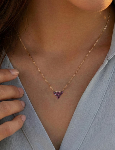 Üzüm Salkımı Yakut Safir Kolye resmi