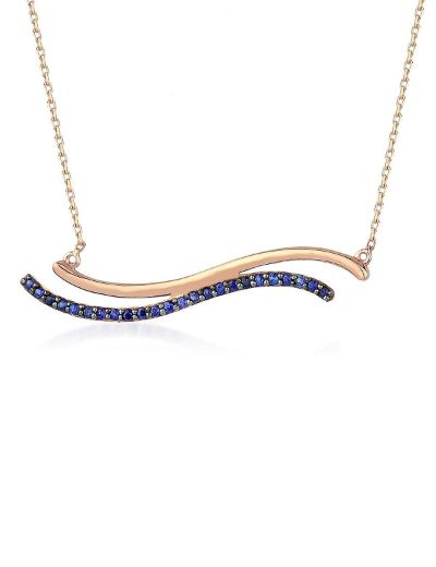 İkiz S Safir Kolye resmi