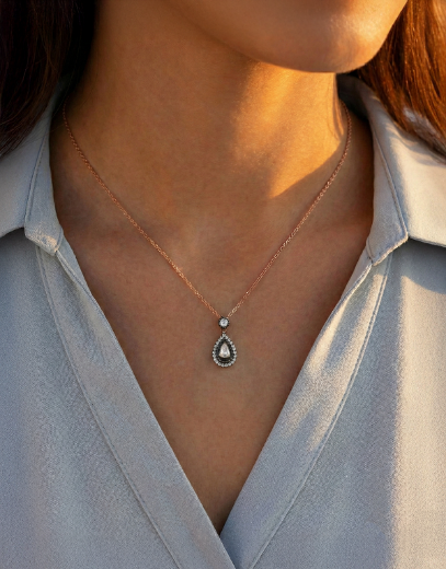 Damla Elmas Kolye resmi