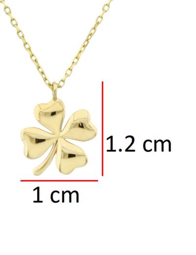 Yonca Altın Kolye-14 Ayar resmi