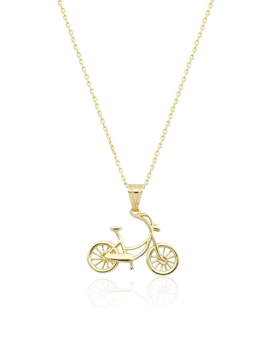 14 Ayar Altın Kolye Bisiklet resmi