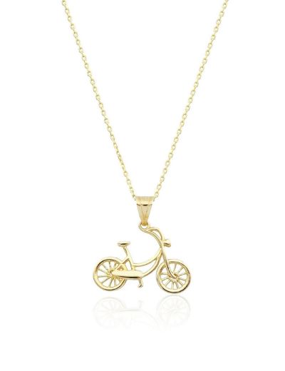 14 Ayar Altın Kolye Bisiklet resmi