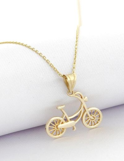 14 Ayar Altın Kolye Bisiklet resmi