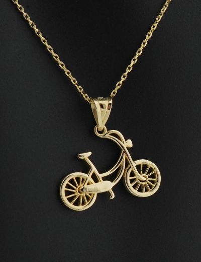 14 Ayar Altın Kolye Bisiklet resmi