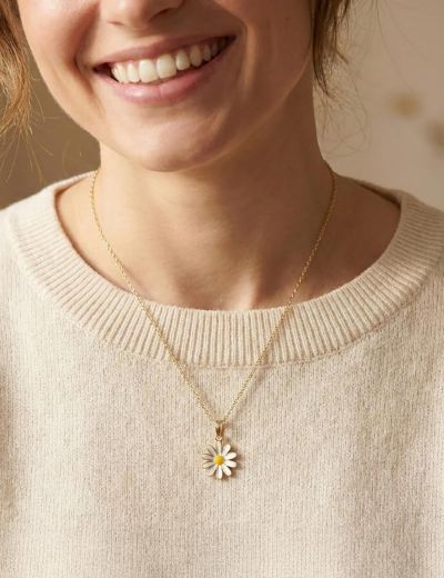 14 Ayar Altın Kolye Papatya resmi