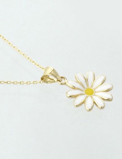 14 Ayar Altın Kolye Papatya resmi