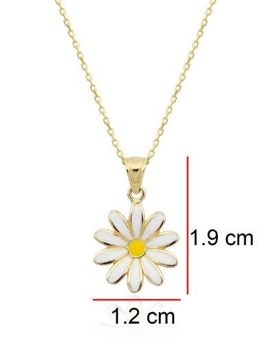 14 Ayar Altın Kolye Papatya resmi