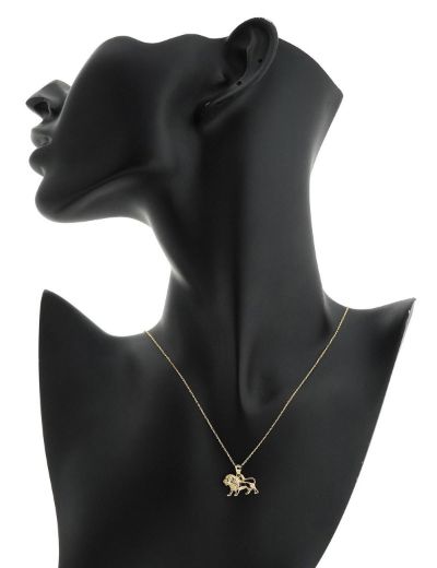 14 Ayar Altın Kolye Leo resmi