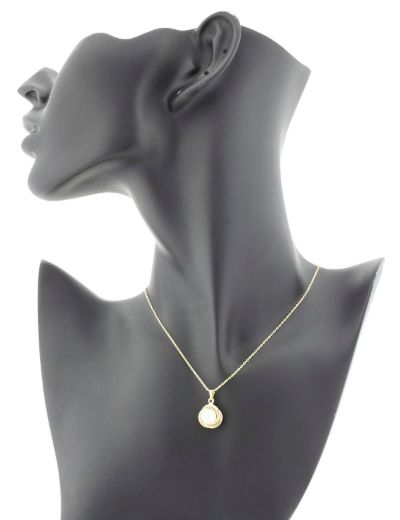 Tektaş İnci Altın Kolye - 14 Ayar resmi