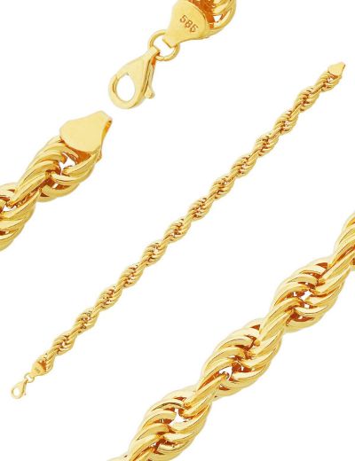 Altın Halat Bileklik - 14 Ayar resmi