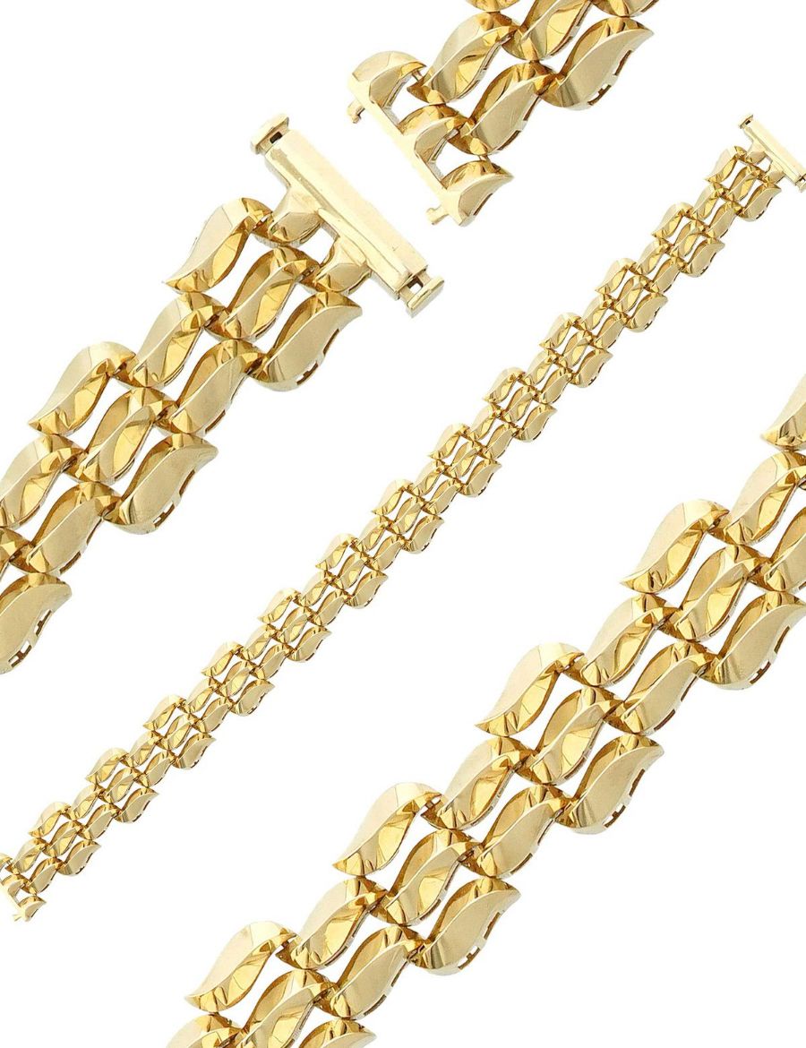 Fütüristik  Altın  Füzyon Bileklik - 14 Ayar resmi