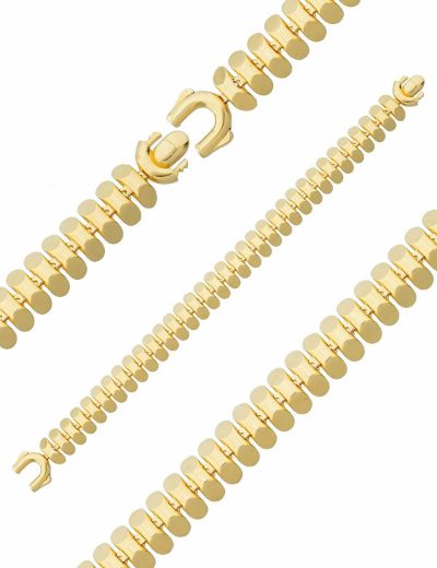 Füzyon Art-Deco Tarzı Geometrik Altın Bileklik -14 Ayar resmi