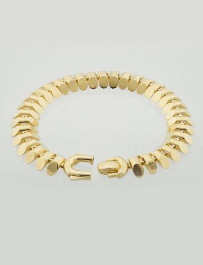 Füzyon Art-Deco Tarzı Geometrik Altın Bileklik -14 Ayar resmi