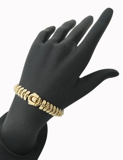 Füzyon Art-Deco Tarzı Geometrik Altın Bileklik -14 Ayar resmi