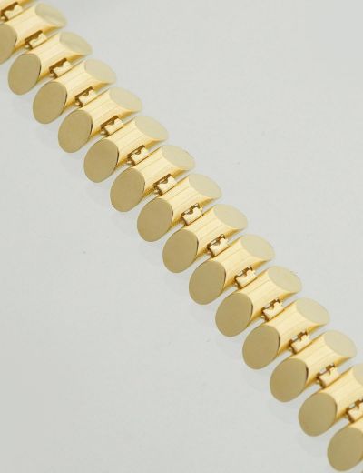 Füzyon Art-Deco Tarzı Geometrik Altın Bileklik -14 Ayar resmi