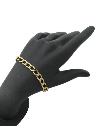 İtalyan Stil Altın Gurmet Zincir Bileklik - 14 Ayar