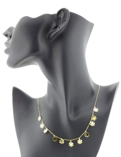 Çoklu Kar Tanesi Altın Kolye resmi