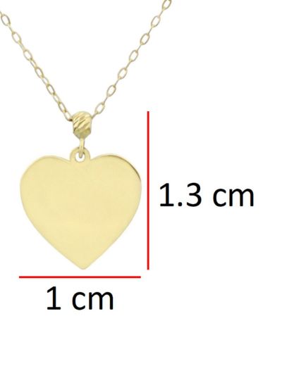 14 Ayar Altın Kalp Kolye resmi