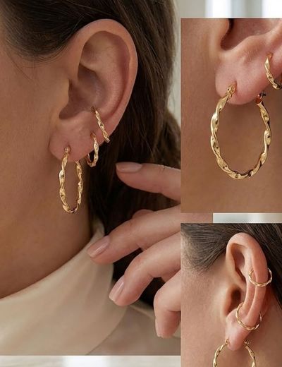 Burgu Altın Halka Küpe (Çapı: 3 cm)