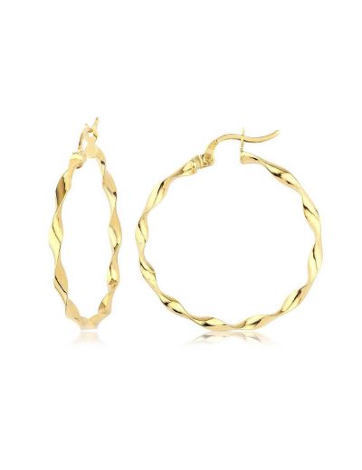 Burgu Altın Halka Küpe (Çapı: 3 cm)