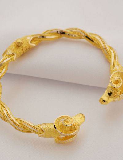 Altın Koç Kelepçe Bileklik / 14 Ayar resmi