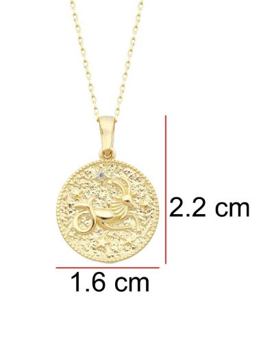 Koç Burcu Madalyon Pırlanta Kolye resmi