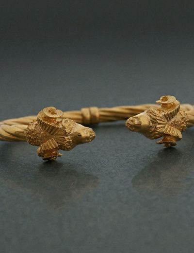 Burgu Koç Başı Altın Kelepçe Bilezik - 22 Ayar resmi