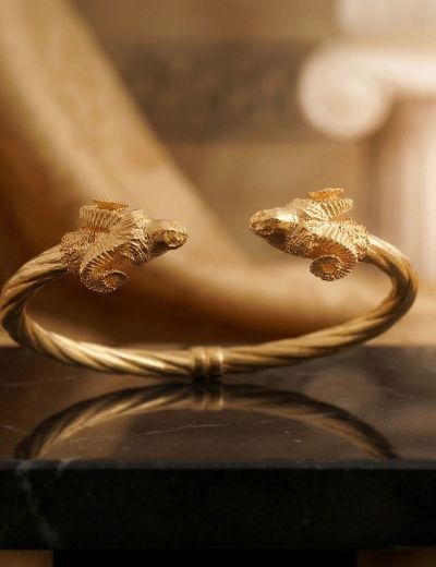 Burgu Koç Başı Altın Kelepçe Bilezik - 22 Ayar resmi