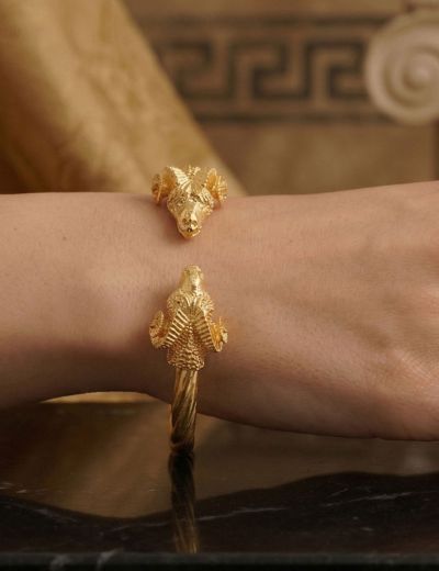 Burgu Koç Başı Altın Kelepçe Bilezik - 22 Ayar resmi