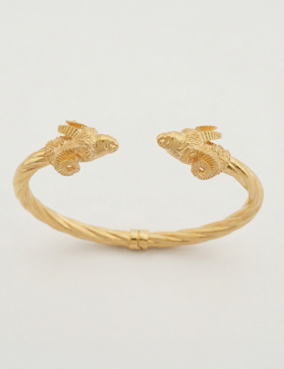 Burgu Koç Başı Altın Kelepçe Bilezik - 22 Ayar resmi