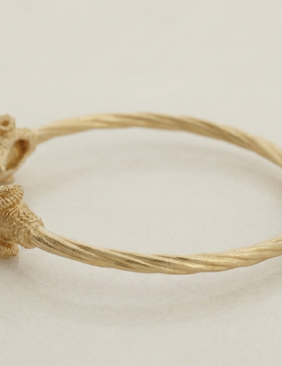 Koç Başı Altın Kelepçe Bileklik- 14 Ayar