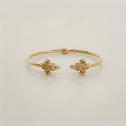 Koç Başı Altın Kelepçe Bileklik- 14 Ayar