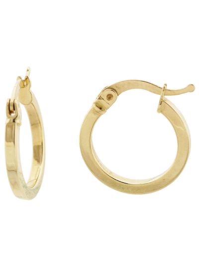 Klasik 14 Ayar Altın Halka Küpe - Küçük Boy resmi