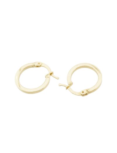 Klasik 14 Ayar Altın Halka Küpe - Küçük Boy resmi